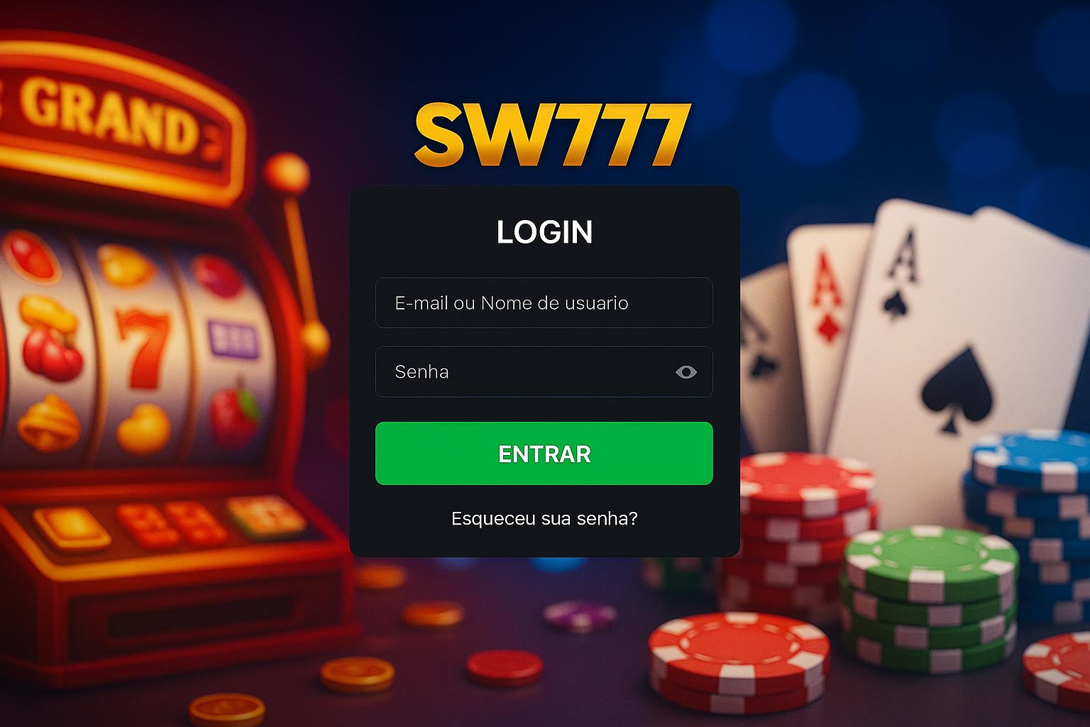 Criar uma nova Conta no plataforma SW777  